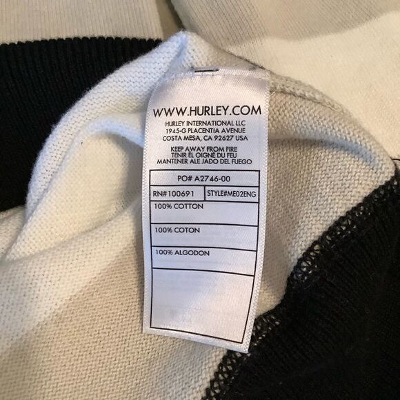 🎉2X HOST PICK🎉 HURLEY MENS ROUND NECK LONG SLEEVE STRIPED SWEATER SIZE MEDIUM - Picture 4 of 6